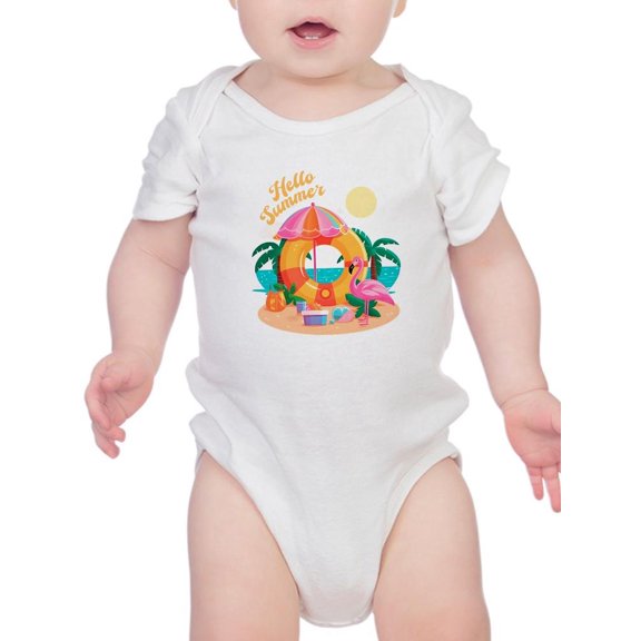 Summer Flaming On The Beach Bodysuit Infant -Smartprints Designs, Unisex Regular Fit