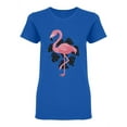 thumbnail image 1 of Summer Flamingo Graphic Shaped T-Shirt Women -Image by Shutterstock, Female Large, 1 of 2