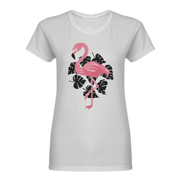 Summer Flamingo Graphic Shaped T-Shirt Women -Image by Shutterstock, Female XX-Large