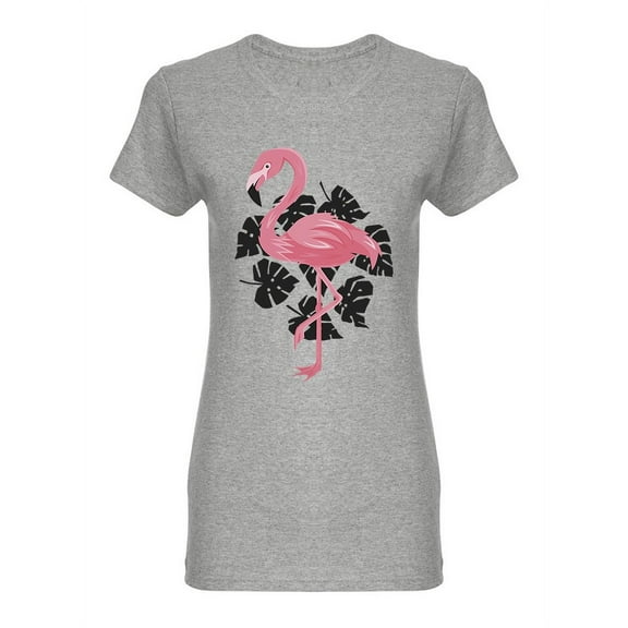 Summer Flamingo Graphic Shaped Tee Women's -Image by Shutterstock