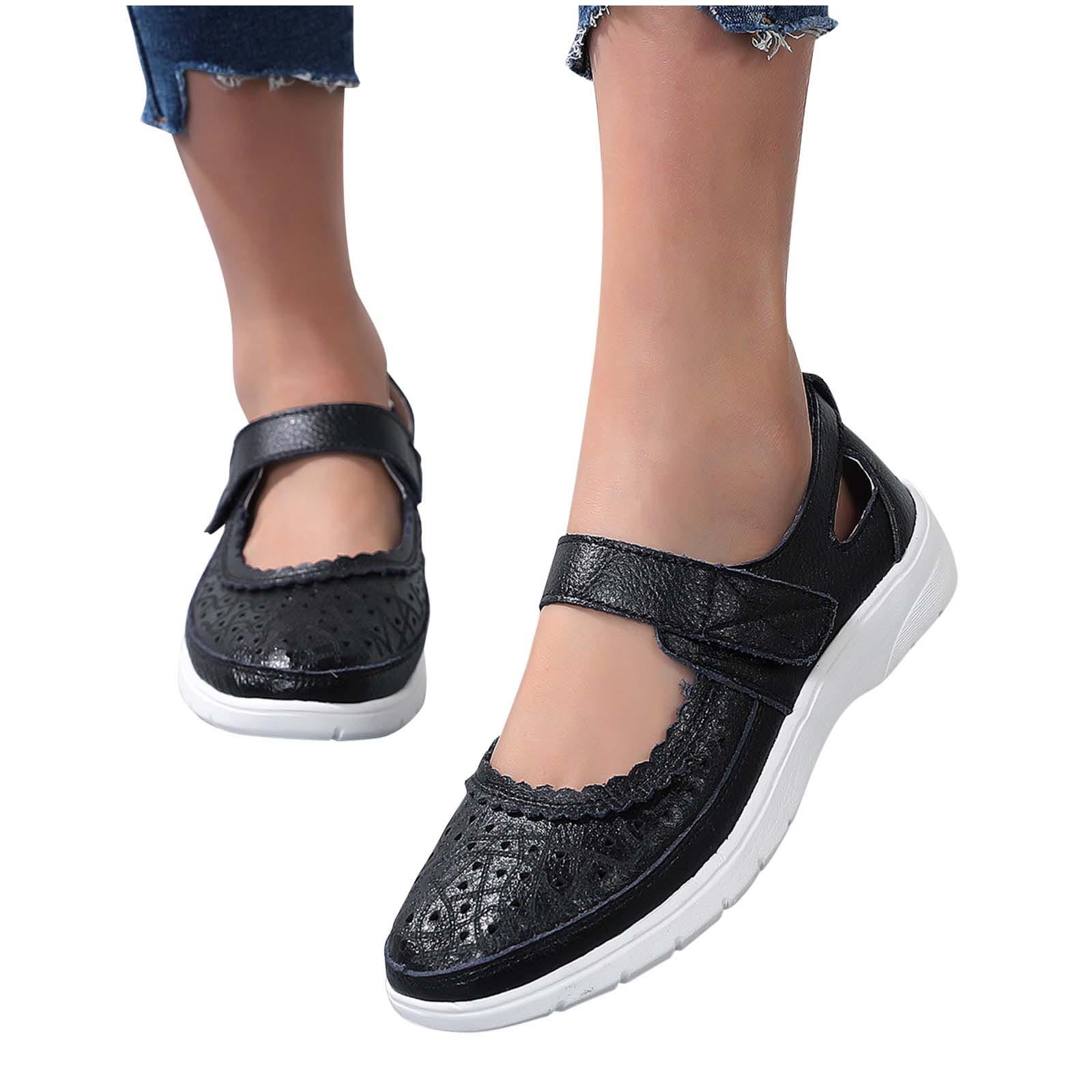 Summer Flat Sandal for Women 2022 Casual Adjustable Hook Loop Sandals Open Toe Slides Sandals