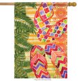 thumbnail image 1 of Summer Flip-Flop Family House Flag Beach Nautical Sandals Sand 28" x 40", 1 of 3