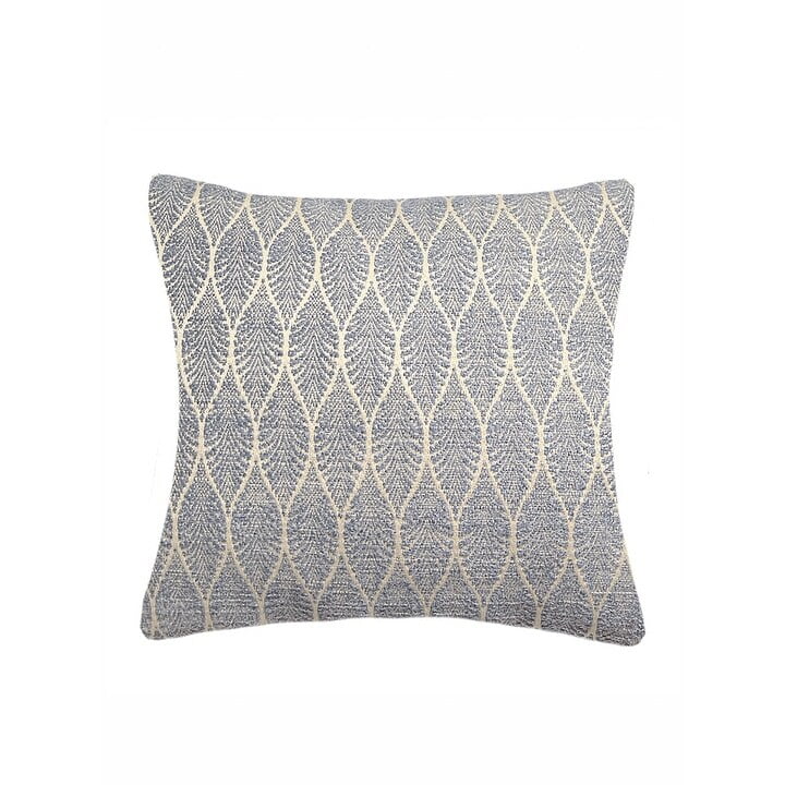 Indigo and White Floral Pattern Indoor Outdoor Pillow 25"