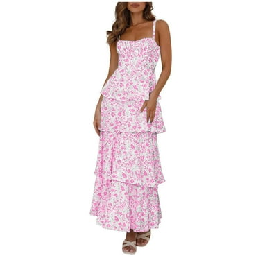Summer Floral Backless Dress For Women Sexy Sweet Party With Vacation