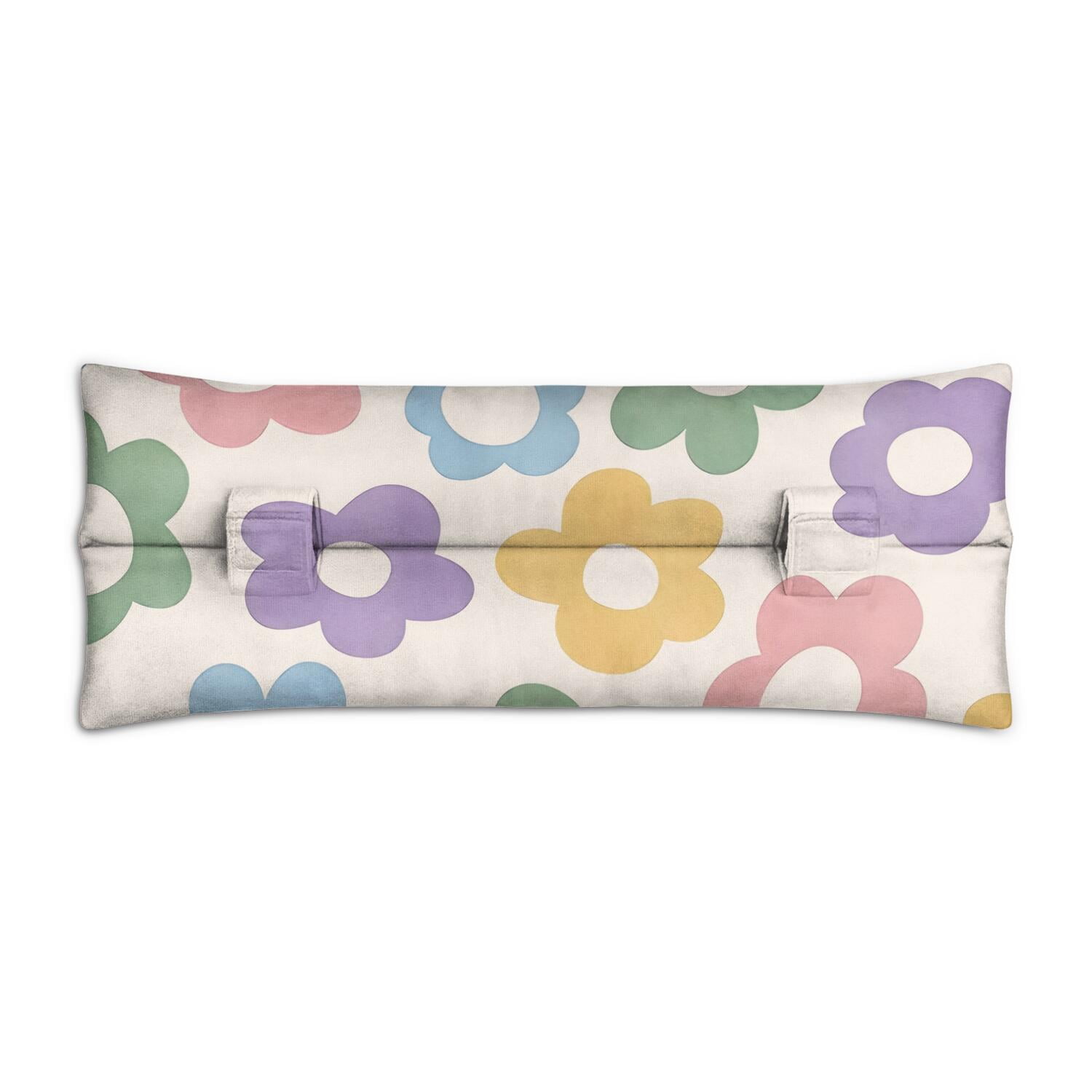 Summer Floral Daisy Seatbelt Pillow - Boho Post Surgery Cushion - Universal Fit for All Standard Car Seatbelts