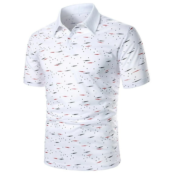 Summer Floral Print Casual Men Polo Shirts Fashion Business Comfortable Breathable Cool Tops Short-sleeved Cotton Polo Shirt