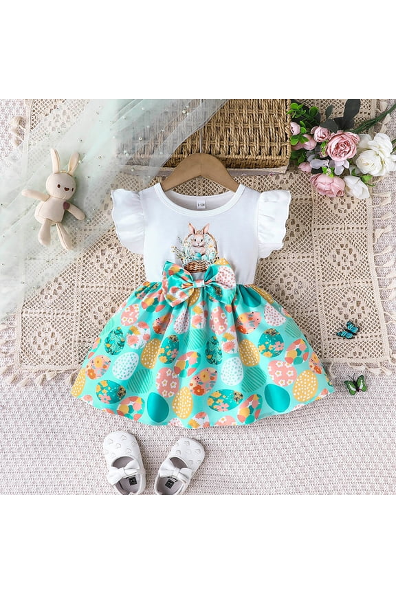 Summer Floral Print Dress,Flutter Sleeves Play Dress,Soft Casual Outfit,Allover Pattern