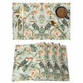 thumbnail image 1 of Summer Flower Animal Placemats Set of 4, Green Watercolor Parrot Non-Slip Place Mats Washable Table Mats for Kitchen Dining Table Decorations Indoor/Outdoor, 1 of 9