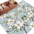 thumbnail image 1 of Summer Flower Area&nbsp;Rug 5x8ft Gardenia Floral Plant Modern Watercolor Non-Slip&nbsp;Washable Square&nbsp;Rugs Soft Felt Indoor Floor Mat for Bedroom Kitchen Living Room Bathroom, 1 of 9