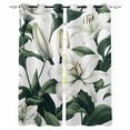 thumbnail image 1 of Summer Flower Blackout Curtains for Bedroom Living Room Darkening Curtains 63 Inches Long Lily Floral Watercolor Plant Country Window Curtain 2 Panels Set Window Treatment Grommet Drapes 42"x63", 1 of 9