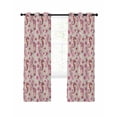 thumbnail image 1 of Summer Flower Blackout Curtains for Bedroom Living Room, Vintage Seahorse Starfish Drink Slippers 39 In Long Thermal Insulated Room Darkening Drapes Grommet Window Treatments, 27.5 x 39 In, 1 of 9