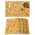 thumbnail image 1 of Summer Flower Plant Placemats Set of 1, Vintage Watercolor Sunflower Non-Slip Place Mats Washable Table Mats for Kitchen Dining Table Decorations Indoor/Outdoor, 1 of 9