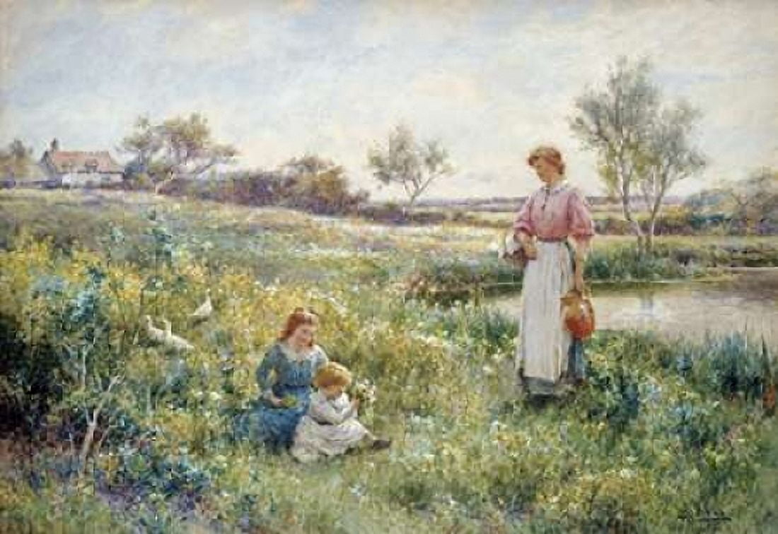 Summer Flowers Canvas Art - Alfred Augustus Glendening (20 x 28)