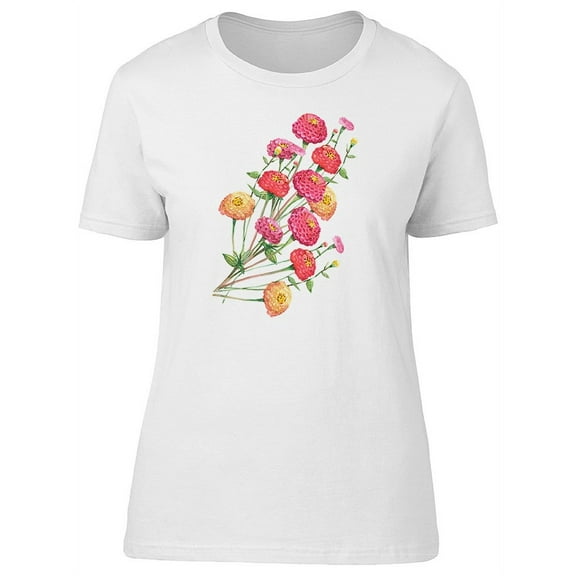 Summer Flowers Of Zinnia T-Shirt Women -Image by Shutterstock, Female XX-Large