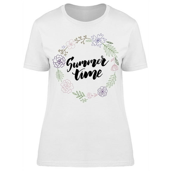 Summer Flowers T-Shirt Women -Image by Shutterstock, Female Medium