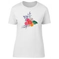 thumbnail image 1 of Summer Flowers, Watercolor, Red T-Shirt Women -Image by Shutterstock, Female Medium, 1 of 4