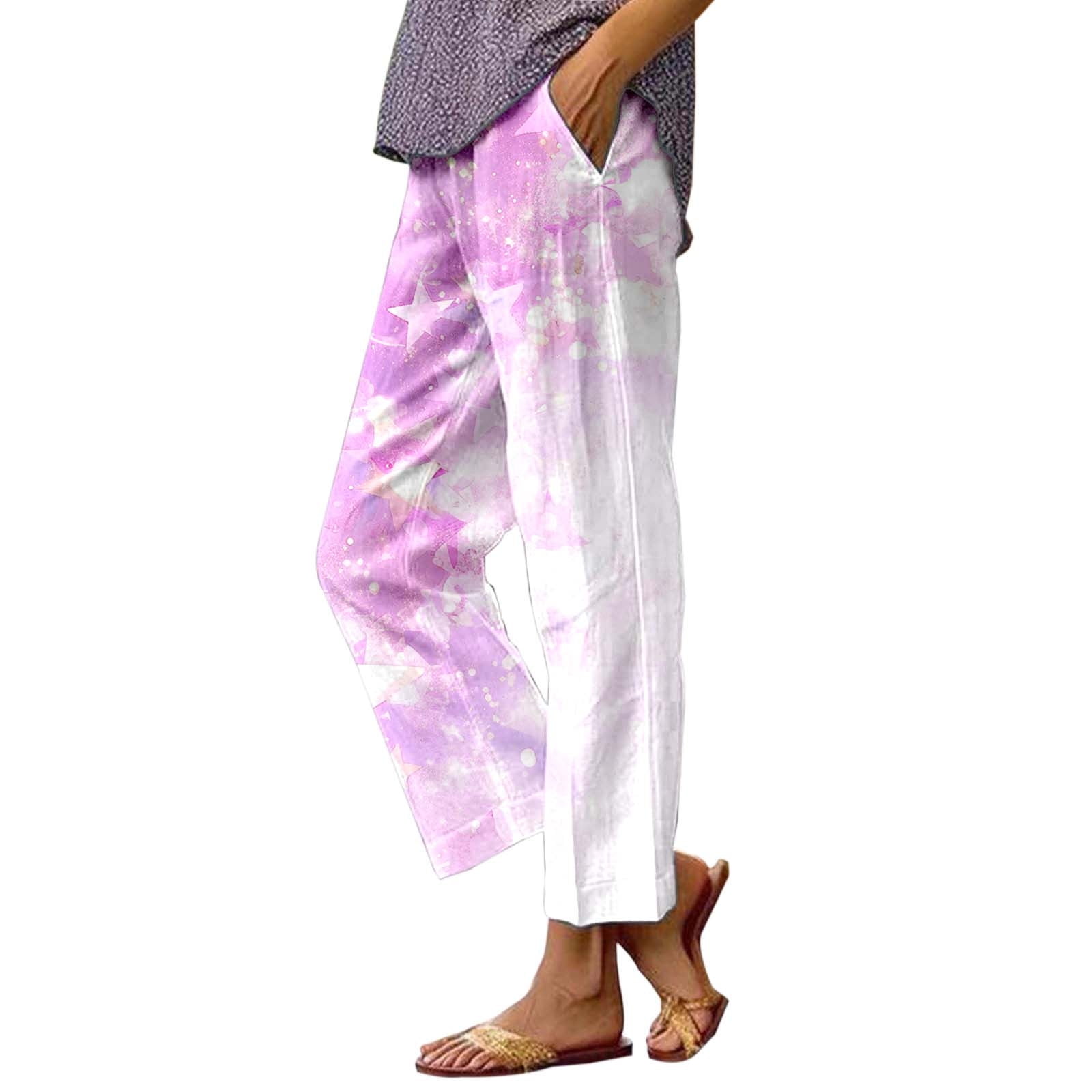 Women's High Waist Wide Leg Pants - Summer 2025 Loose Fit Drawstring Trousers With Pockets