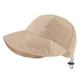 thumbnail image 1 of Summer Foldable Portable Adjustable Beach Cap Sun Hat Fisherman Cap Bucket Hat KHAKI, 1 of 8