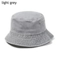 thumbnail image 1 of Summer Foldable Women Men Casual Outdoor Sunscreen Denim Washed Bucket Hat Fisherman Cap Sun Hat LIGHT GREY, 1 of 8