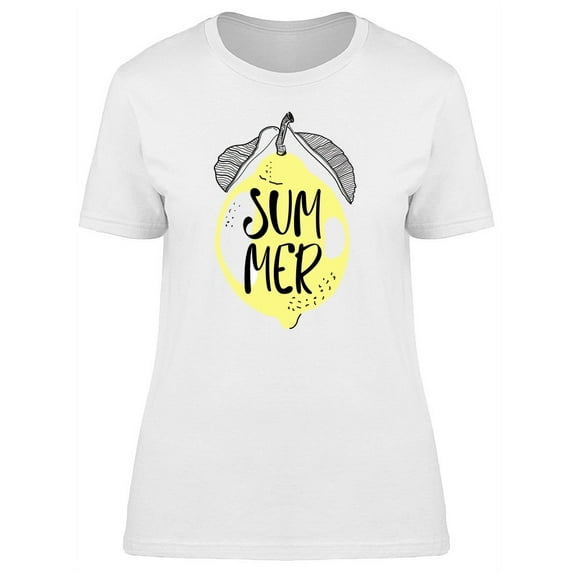 Summer Fresh Lemon T-Shirt Women -Image by Shutterstock, Female Medium
