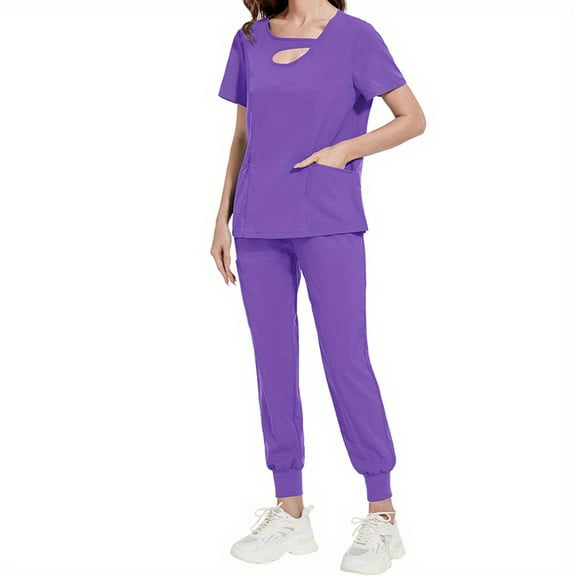Summer Frosted Suit Doctor Nurse Salon Nursing Workwear Operating Room Uniform Hospital Work Clothes
