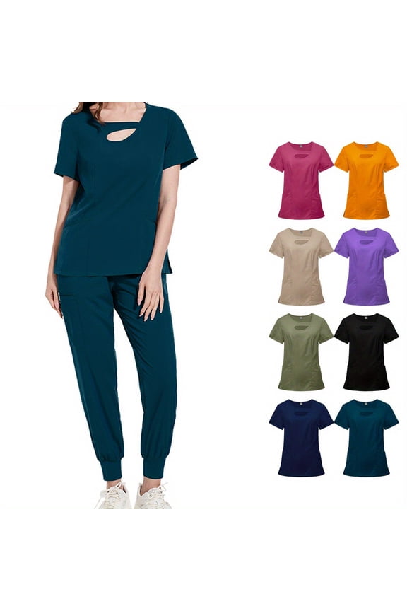 Summer Frosted Suit Doctor Nurse Salon Nursing Workwear Operating Room Uniform Hospital Work Clothes