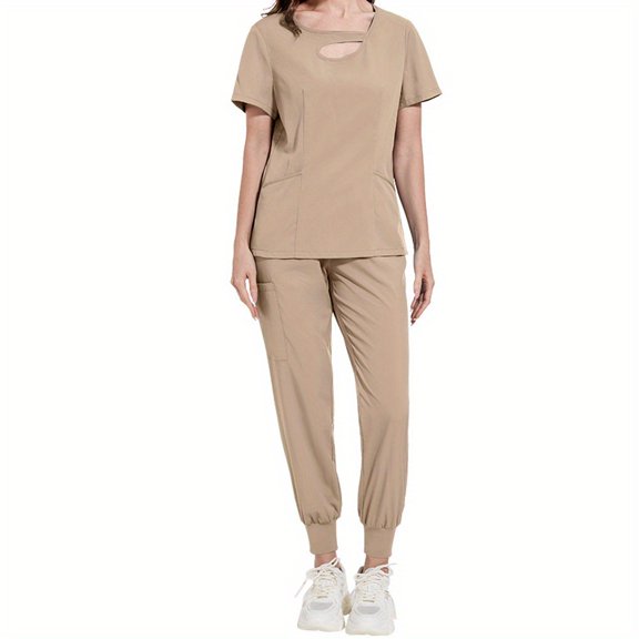 Summer Frosted Suit Doctor Nurse Salon Nursing Workwear Operating Room Uniform Hospital Work Clothes