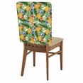 thumbnail image 1 of Summer Fruit Chair Covers Set of 8 Purple Flowers Tropical Plants Pineapple Chair Back Covers Stretch Removable Washable Slipcovers Protector for Dining Room Kitchen Party Decor, 1 of 9