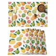 thumbnail image 1 of Summer Fruit Placemats Set of 4, Watercolor Lemon Oranges Rustic Farmhouse Non-Slip Place Mats Washable Table Mats for Kitchen Dining Table Decorations Indoor/Outdoor, 1 of 9