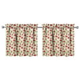 thumbnail image 1 of Summer Fruit Print Window Treatment Panels 2 PCS - 27.5x24 Inch Tropical Watermelon & Sunshine Tier Curtains, Semi-Sheer Rod Pocket Curtains for Small Windows, 1 of 4