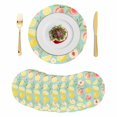 thumbnail image 1 of Summer Fruit Round 15 Inch Placemats Set of 8, Spring Botanical Lemon Peach Green HeatResistant Non Slip Place Mats for Dining Table, Wipeable Braided Kitchen Table Mats for Housewarming, 1 of 9
