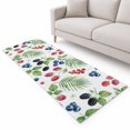 Summer Fruit Runner Rug 2'x6', Blueberry White Flowers Red Raspberry ...