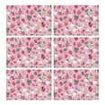 thumbnail image 1 of Summer Fruit Strawberry Linen Placemats Set of 6, Flax Wrinkle Free Heat Resistant Dining Mats with Sweet Red Berry Design for Table Setting Decor, 1 of 5