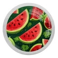 thumbnail image 1 of Summer Fruit Sweet Watermelon Glow in The Dark Crystal Glass Cabinet Knobs 4 Pcs Drawer Handles for Kitchen Cabinets Dresser Cupboard Wardrobe, 1 of 7