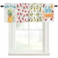 thumbnail image 1 of Summer Fruit Valances for Windows Pineapple Watermelon Rod Pocket Curtain Valance Window Treatment Short Curtains for Kitchen Living Room, 42"x18", 1 of 9