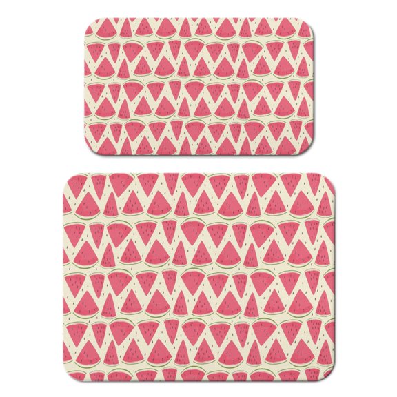 Summer Fruit Watermelon Pattern Dish Drying Mat, Cute Tropical Beach Sunshine Kitchen Mat