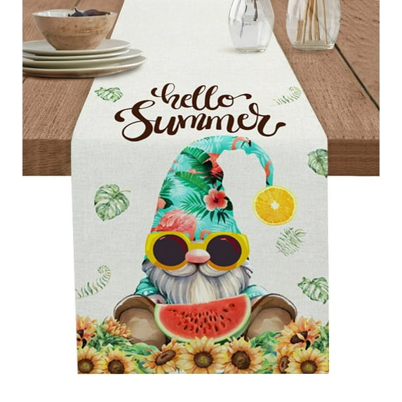 Summer Fruit Watermelon Table Runner Home Wedding Table Flag Mat Table Centerpieces Decoration Party Dining Long Tablecloth