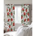 thumbnail image 1 of Summer Fruits Blackout Curtains 2 Panels Watercolors Strawberries Flowers Leafs Rustic Thermal Insulated Grommet Window Curtains for Bedroom Living Room 27.5"x39", 1 of 9