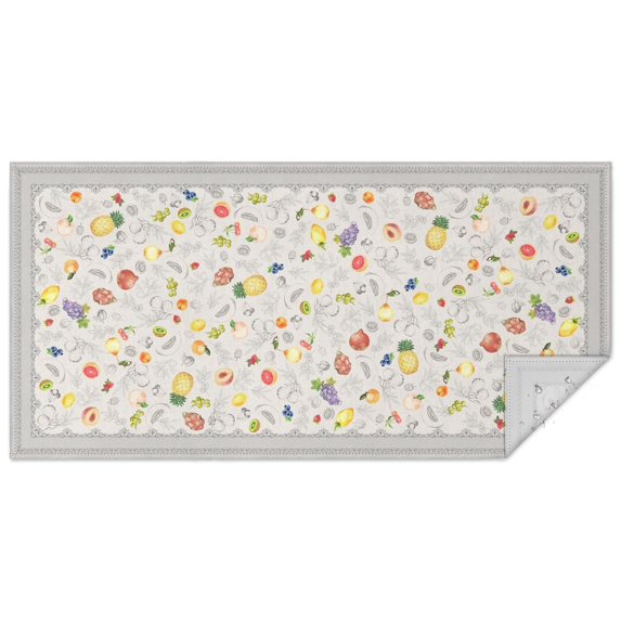 Summer Fruits Table Cloth,Wrinkle Free Table Cover with Polyester,Waterproof Reusable Tableclothes for Kitchen Picnic Party (Rectangle,60x120inch)