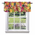 thumbnail image 1 of Summer Fruits Valance Curtain for Windows Watermelon Banana Peach Lemon Sweet Pineapple Grape Rod Pocket Curtain Valances Short Window Treatments for Kitchen Bathroom Laundry Basement 42 x 18 Inch, 1 of 9