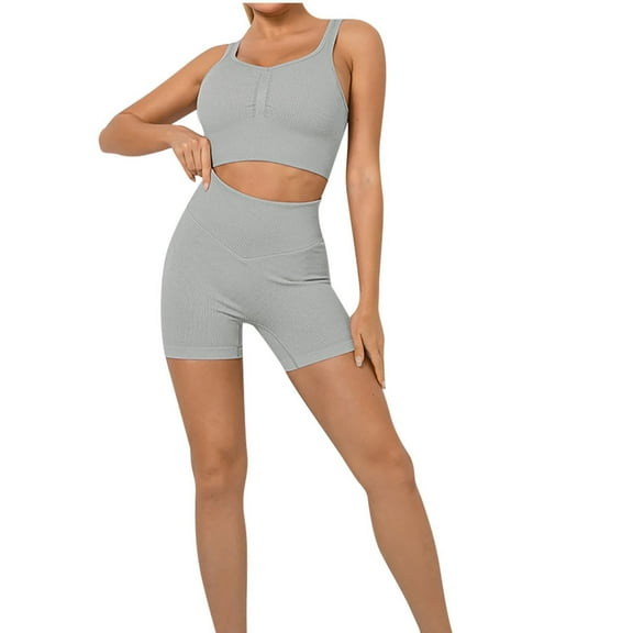 Summer Fsshion Plus Size Two Piece of Sets for Womens Sexy Solid Color Regular Round Neck Short Sleeve Women Short Sleeves One-piece Garment