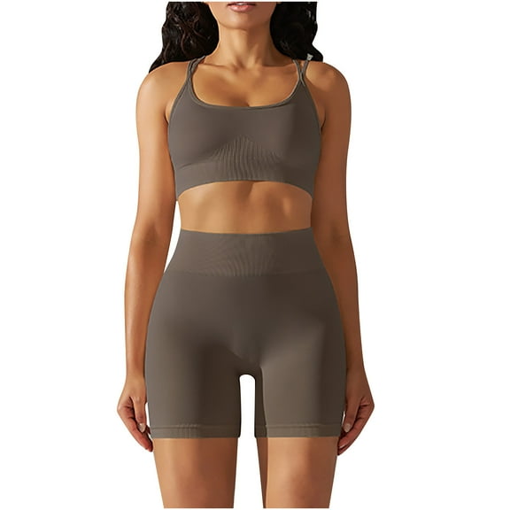 Summer Fsshion Two Piece of Outfits for Womens Plus Size Casual Spring Summer Sleeveless Round-Neck Blouses & Shirts Sets