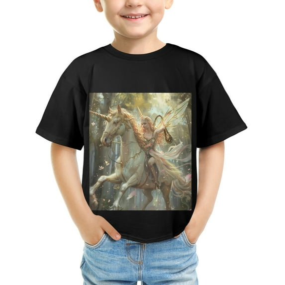 HANMUN Boys and Girls Tough Fashionable One Side Hot T-Shirts and Short Sleeves, Size XS-XL Made in USA