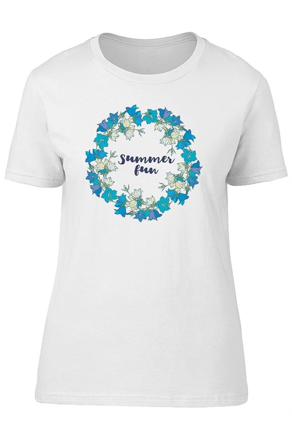 Summer Fun Cute Floral Wreath Tee Women's -Image by Shutterstock
