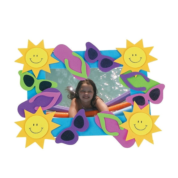 Summer Fun Picture Magnet Craft Kit - Craft Kits - 12 Pieces