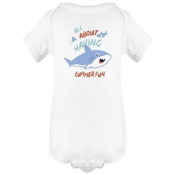 Summer Fun Shark Bodysuit Infant -Image by Shutterstock, Newborn