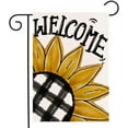 thumbnail image 1 of Summer Garden Flag 12.5 x 18 Inch Welcome Sunflower Decorative Double Sided Burlap Flag For Spring Summer Farmhouse Yard Seasonal Decor, 1 of 6
