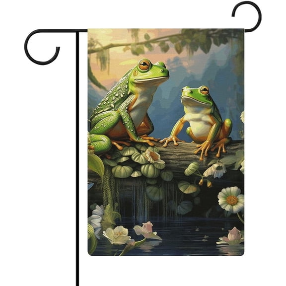 Summer Garden Flag 12x18 Inch Double Sided Burlap Yard Flag for Outside Small Outdoor Flag Personalized House Welcome Holiday Seasonal Farmhouse Decor