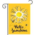 thumbnail image 1 of Summer Garden Flag Bee and Sunflower Design Double Sided Outdoor Yard or Porch Decor 12x18 Inch Yellow Flower Flag, 1 of 6
