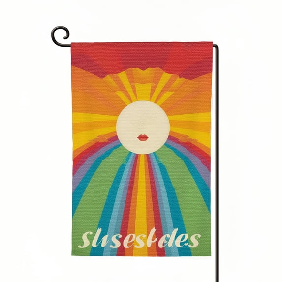 Summer Garden Flag Pride Rainbow Vertical Double Sided Transgender Pansexual Holiday Yard Outdoor Decor
